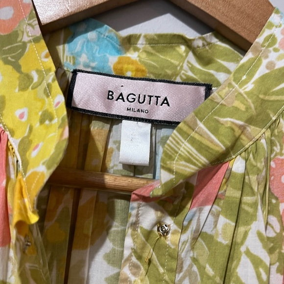 Bagutta Milano Dress Cottagecore Floral Feminine Women's XS 100% Cotton Pockets - Picture 5 of 5